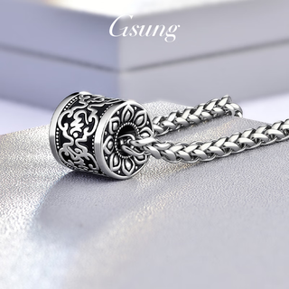 Gsung platinum six-word mantra pendant for men pt950 pure platinum solid six-word mantra black gold pendant for gift calculated by final weight of shipment