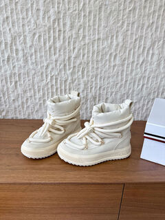 雪地靴2025新款保暖棉鞋厚底面包鞋东北羽绒滑雪鞋男女情侣鞋 白色 35 35