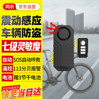 岡祈（Gangqi）自行车防盗报警器无线震动门窗门磁报警器电动车单车摩托车车辆用