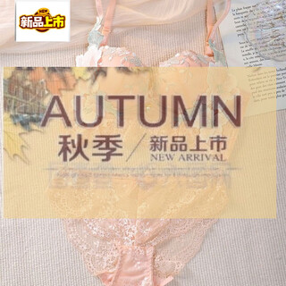 Midnite star new style french sexy lace underwear women's small breast gathering and secondary breast support large flower embroidery wireless bra cover shrimp powder set 70a 32/70#ab tong cup