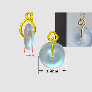 Half peace buckle pendant buckle head plated with 18k gold buckle jade buddha male clip buckle jade melon seed buckle diy accessories xiangyun pendant buckle head style 1