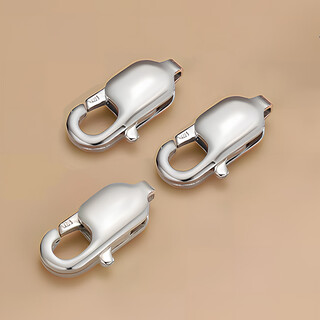 Tipu pt950 platinum square buckle women's buckle spring buckle fish mouth buckle accessories square buckle necklace buckle replacement connector pt950 platinum square buckle