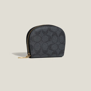 Fat donglai same style card holder id bag for women 2025 new retro multi-card slot wallet short clutch bag for women small black 20 card slots