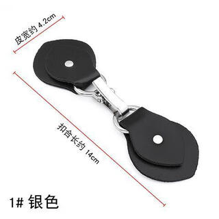 Huansen metallic leather button cashmere coat windbreaker fur jacket button buckle decorative cuffs mother button hook accessories 1# silver 3 pcs