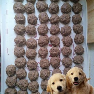 Oimg homemade pet handmade dog wet food kennel wotou bibimbap dog food meatballs dog snacks homemade dog rice fresh food 10jin jin equals 0.5kg, packed 75-80 pieces, chicken flavor