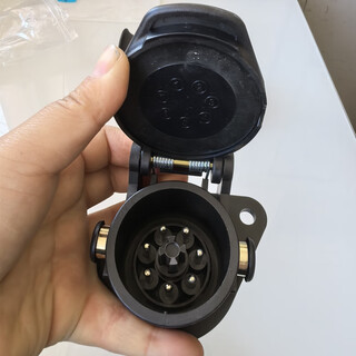 工马货车半挂车连接线七芯螺旋线总成挂车线EBS七孔线插头插座 EBS 七芯插座一个