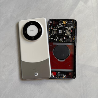 Suitable for huawei mate60pro+ mid-frame original back cover mate60 disassembly and assembly of integrated frame mobile phone rs back cover mate60pro white sand silver pure original disassembly 99 new rear 6