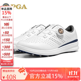 Pga women's golf shoes, breathable holes, anti-slip microfiber leather knob laces, women's sports shoes pga 301032-white navy 39