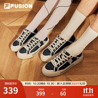 Fila fusion fila trendy brand wallride women's shoes canvas shoes summer new sneakers casual shoes black/milk white-bg 37.5