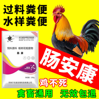 White and green feces paste for intestinal healthy chicken, anal water sample, feces, pigeons, quails, poultry birds special feed additive 1 bag, one use to stop dysentery 100g/bag