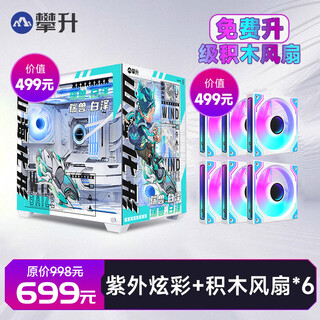 攀升（IPASON） Z时代紫外炫彩烈火龙G1DIY机箱定制主题 私人定制机箱 不含机箱 炫彩图案+6把白ARGB风扇+3年上门