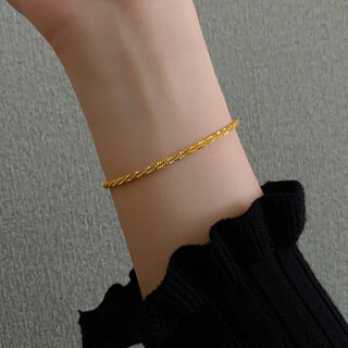 Yue bu lao phoenix gold shop feeling broken gold bracelet women's 2025 new girls light luxury plated 18k gold sparkling hands