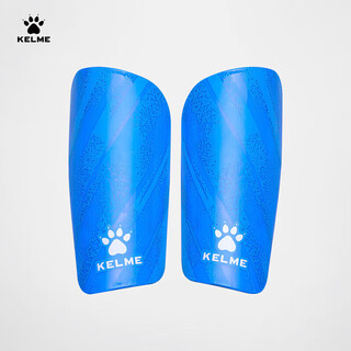 Kelme football shin guards, competition training calf guards, shock-absorbing thickened inserts, professional protective gear, blue m