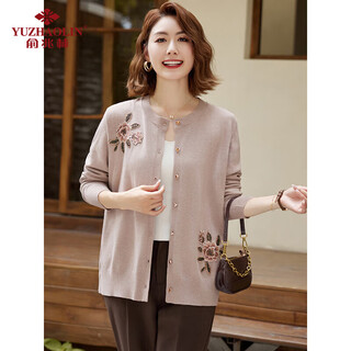 Yu zhaolin mother's spring sweater jacket middle-aged and elderly women's knitted cardigan mother-in-law clothes for the elderly y243z1004