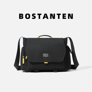 Bostanten men's shoulder crossbody bag trendy student backpack large capacity multifunctional handbag briefcase boys messenger bag