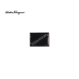 Ferragamo luxury men's card holder black one size