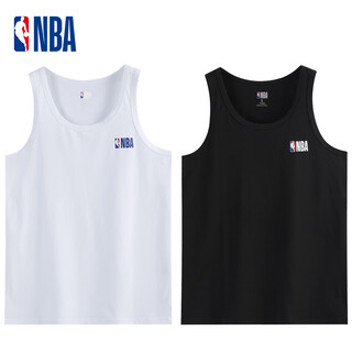 NBA背心男士内搭修身弹力95%棉无袖坎肩亲肤舒适篮球运动打底衣2件