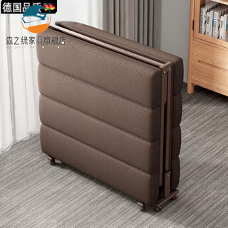 Forest green germany imported quality folding bed with wheels for lunch break office nap recliner single adult home hospital companion 90cm wide brown style