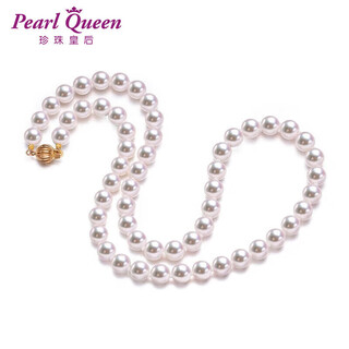 Queen of pearls elegant 14k gold akoya saltwater pearl necklace perfect round highlight necklace full bead chain birthday gift