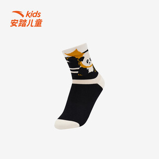 Anta children's socks 2025 autumn new comfortable and breathable sports socks black-1 10 years old-13 years old (xl)