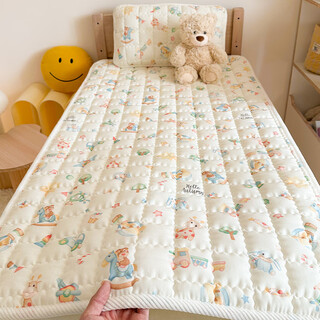 Tangyi double-layer gauze mattress baby small mattress spliced bed soft cushion children's cushion quilt kindergarten sleeping mat toy house 7a_four seasons gaiji speed delivery single mattress 60x135cm