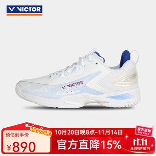 Victor's new badminton shoes a970cadv professional-grade all-round shoes a970cadv/am white purple violet blue 41