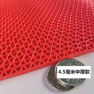 Yusenyi thickened bathroom kitchen non-slip corridor floor plastic hollow door mat bathroom mat door toilet feet red 4.5mm medium thickness 0.9 meters wide x 1 meter long