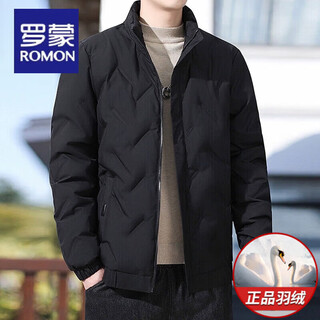 Luo meng down jacket men's short and lightweight autumn and winter new style coldproof warm casual white duck down jacket for men