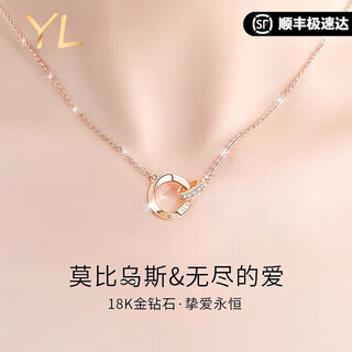 Coisee.yl möbius strip 18k color gold necklace women's rose gold fashion jewelry valentine's day gift for girlfriend