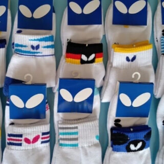 蝴蝶爆款球袜高品质蝴蝶乒乓球袜子男女款加厚毛巾底羽毛球袜儿童中筒袜 3双 男厚袜(39-45码)