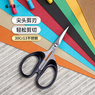 张小泉小剪刀正宗家用不锈钢办公文具手工剪纸剪葡萄多功能锋利尖头剪子 小号尖头 长125mm