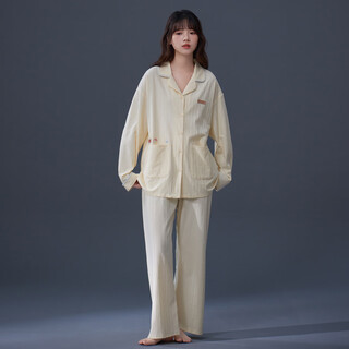 Princess mark couple pajamas for women spring and autumn new style cute cartoon pure cotton long-sleeved casual wearable home clothes for men wzt05862-couple women's l