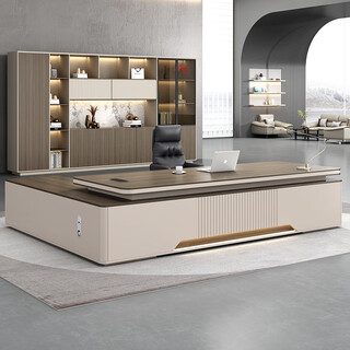 Guiqiu boss desk office desk and chair combination simple and modern president desk supervisor desk manager desk boss president table 2 meters boss table + chair + 2.4 meters bookcase