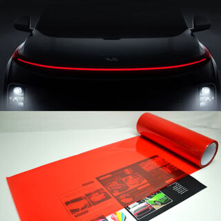 Diy ideal l6789 star ring headlight red and blue color change upgrade film car headlight color change blackened film red one roll pvc 1 roll 2 points 5 meters