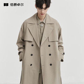 Piaget zall 2025 new suit collar mid-length men's windbreaker jacket double-breasted high-end classic design casual style