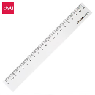 Deli 6220 20cm plastic ruler (price unit) transparent