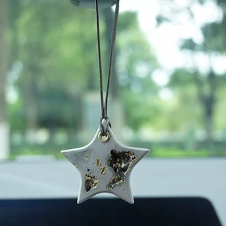 Yusenyi couple customized car perfume star pendant letters car creative car accessories car perfume car aromatherapy gray letter remarks default no man's land rose smell within 2 remarks other flavors please remark 1g