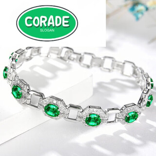 Corade 32 carat emerald bracelet for women gold fashion colored gemstone bracelet bracelet green 0 carat emerald hand