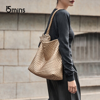 15mins tote bag, commuter bag, women's large-capacity shoulder tote bag, niche woven bag, women's bag, christmas gift