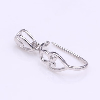 Half grain quality 18k gold safety buckle buckle head clip buckle hetian jade pendant silver jade special melon seed buckle silver plated platinum