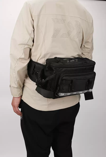 Lure bag storage shoulder bag sports bag casual tactical waist bag fishing gear bag crossbody bag waist bag comes with 2 bait boxes