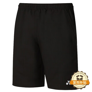 YONEX尤尼克斯羽毛球网球运动服男短裤yy速干15048CR-007黑色L