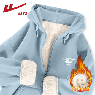 Warrior winter warm cardigan sweatshirt for women 2025 sherpa plus velvet thickened trendy fashion versatile hooded jacket