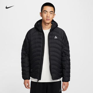Nike men's outdoor warm jacket winter new nike acg therma-fit adv hj3736 010 black/black/black/peak white l