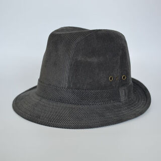 Pisces rabbit (shuagnyutu) high-end corduroy hat, new hat for middle-aged and elderly men for all seasons, corduroy for all seasons, gray, head circumference 56cm