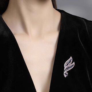 Sirconstance 2025 new design cailan light luxury brooch high-end women's exquisite corsage new fashion pin accessories gift white gold