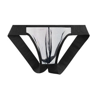 The 2nd item is 50% off fully transparent back hollow thong men's underwear, low waist butt lift bikini, sexy high-end black, the 2nd item is half price for purchases over 300-100 m