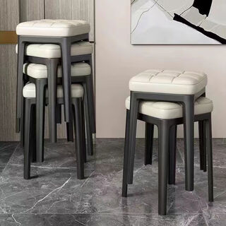 Jiyunmao home makeup stool light luxury dressing stool girls bedroom dressing table stool internet celebrity plastic manicure chair black leg green high elastic soft bag + free silent non-slip pad high elastic sponge soft bag