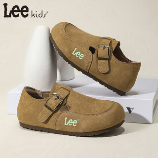 Lee kids children's shoes autumn new children's wear-resistant casual shoes for boys and adults one-piece birkenstock shoes soft-soled leather shoes for girls camel 26 recommended foot length 160mm