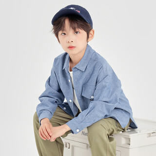 Duojia old money style shirts boys' shirts and jackets spring and autumn retro washed children's imitation denim casual tops